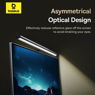 Picture of Baseus i-wok3 Asymmetric Light Source Magnetic Screenbar Hanging Light - Black