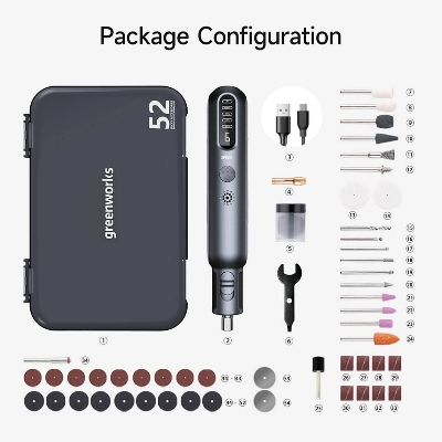 Picture of Greenworks Multifunctional Electric Grinder Set (AGK302) - Black