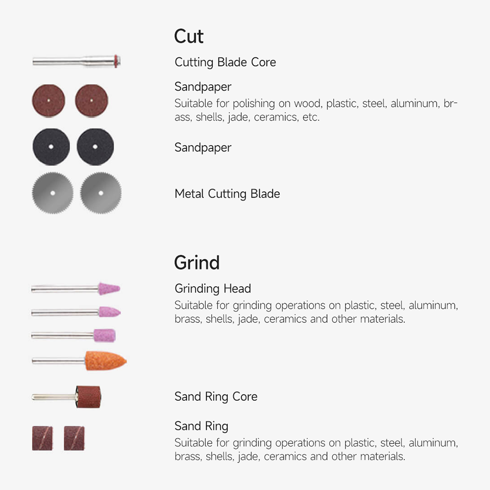 Picture of Greenworks Multifunctional Electric Grinder Set (AGK302) - Black