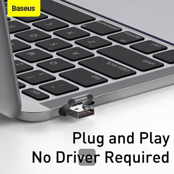 Picture of Baseus Rechargeable Orange Dot Wireless Presenter (Red Laser) - Grey - Black