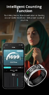 Picture of COLMI R12 Smart Ring with Display Screen and Touch - Black