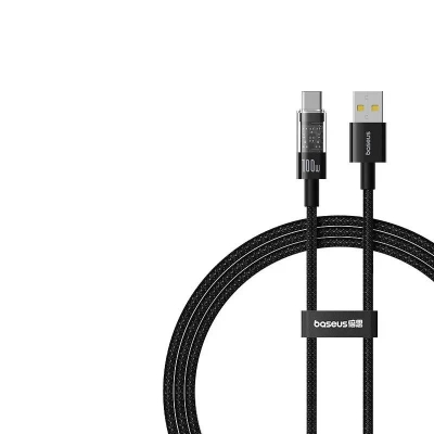 Picture of Baseus Gem Fast-Charging Data Cable USB toType-C 100W 1m Cluster - Black