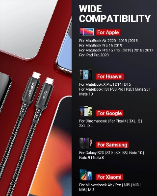 Picture of Acefast C4-03 100W Type C to Type C Cable - Black