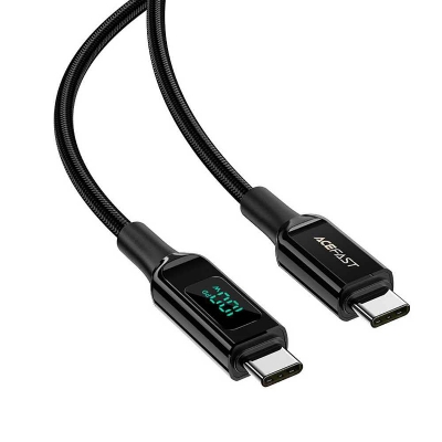 Picture of Acefast C6-03 USB-C to USB-C 100W Cable with Display - Black