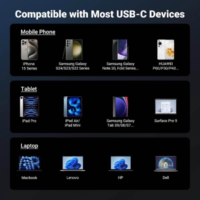 Picture of Ugreen Type C Earphone with Microphone - Black