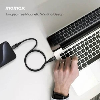 Picture of Momax Mag.Link 100W USB-C to USB-C Magnetic Cable - Black