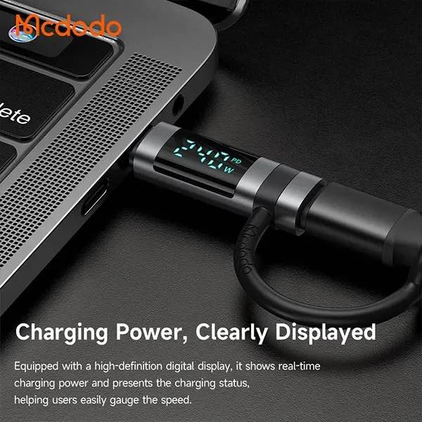 Picture of Mcdodo OT-262 PD 240W USB-C to USB-C Power Display Charging Adapter - Black