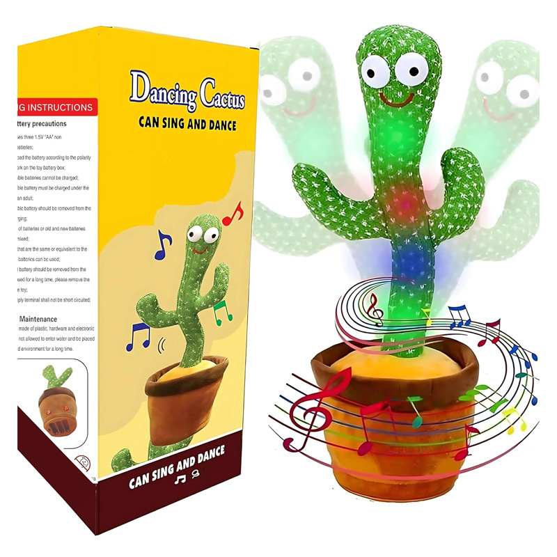 Picture of Funny Musical Cactus Toy – Talking & Dancing LED Plush