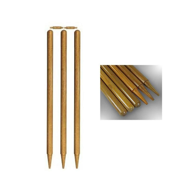 Picture of Natural Oak Cricket Stumps Set
