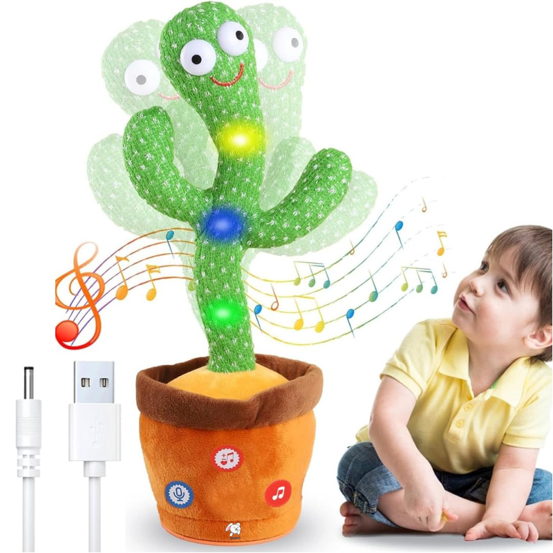 Picture of Dancing Talking Cactus Toy – Voice Repeat & Singing Plush