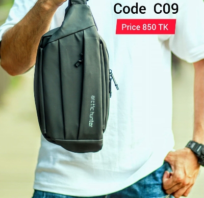 Picture of Men Multifunction  Shoulder Bag Crossbody Bag Travel Sling Bag Pack Messenger Pack Chest Bag for Male - Black