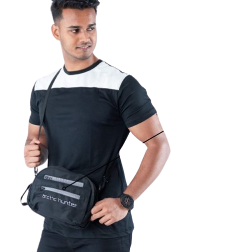 Picture of 5 In 1 Magic Bag , 1 bag All solution( messenger bag , crossbody bag , shoulder bag ,chest bag , waist bag , hand bag , Regular used backpack ) All in 1 combo - Black