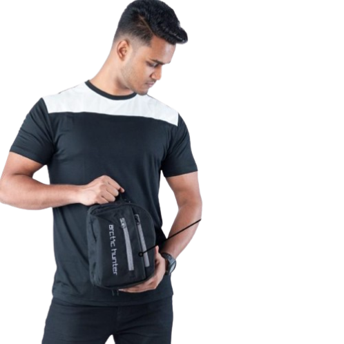 Picture of 5 In 1 Magic Bag , 1 bag All solution( messenger bag , crossbody bag , shoulder bag ,chest bag , waist bag , hand bag , Regular used backpack ) All in 1 combo - Black