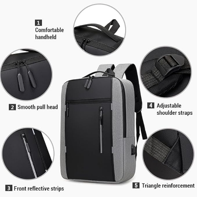 Picture of Staylish Backpack Bags Travel Bag Small School Bag - Bag For Boys with USB Port Waterproof Fabric MYSHOPEE BD