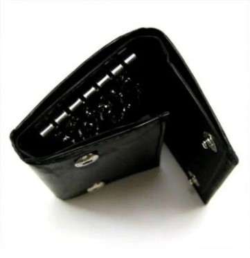 Picture of [111Tk Deal] Keychain HolderFor Men Key Ring for Bikers - Car - Bike - Home - Office Key Ring - Nice key Ring Key Ring Holder Button Design Black Wallet For Men pu Leather Money Bag For Men - Black