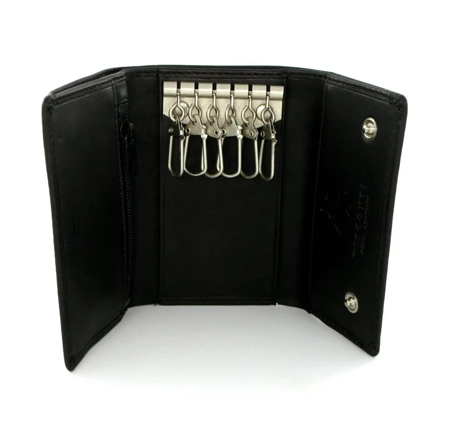 Picture of [111Tk Deal] Keychain HolderFor Men Key Ring for Bikers - Car - Bike - Home - Office Key Ring - Nice key Ring Key Ring Holder Button Design Black Wallet For Men pu Leather Money Bag For Men - Black