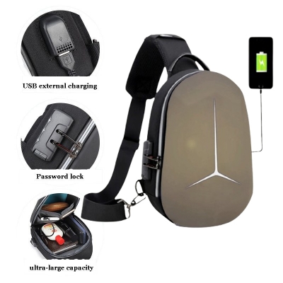 Picture of Understated -Crossbody Bag Large Capacity Shoulder Bag USB port and Password Lock system Aliencross bag- Progressively Better