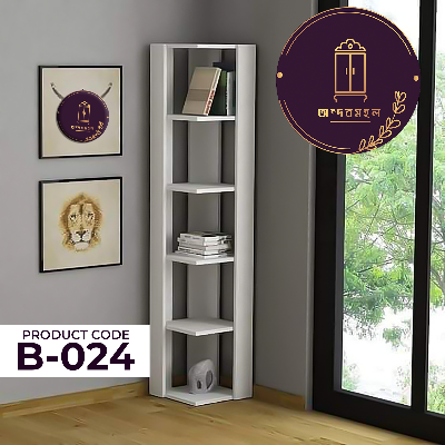 Picture of Andormahal Corner Book Shelf /corner rack made by melamine board - 5ft by 1ft by 1ft