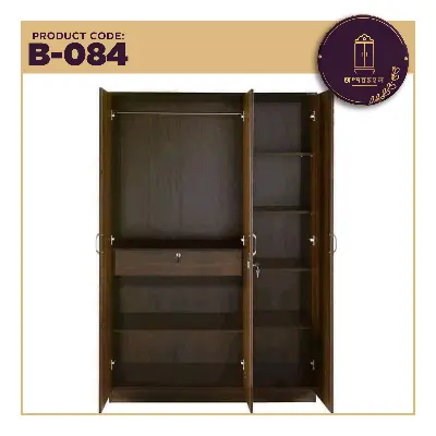 Picture of Andormahal Classic (MDF) 3 part Almirah - 6ft by 3ft by 16inch