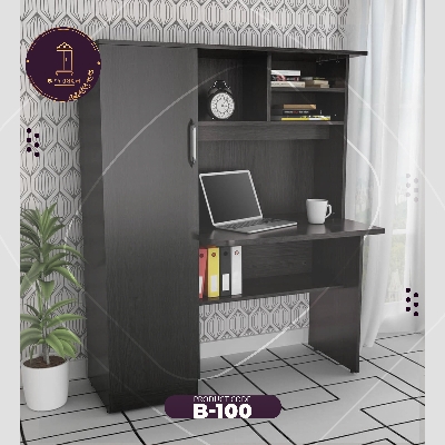 Picture of Andormahal Melamine Laminated Board Reading Table/laptop table with big book shelf - 5.5ft by 4ft by 16inch