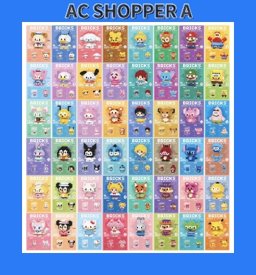 Picture of Bricks Building Block Micro Puzzle Toy & Cute Decoration Item For Kids - Family, Friend & Children Gift - Random 1 Design