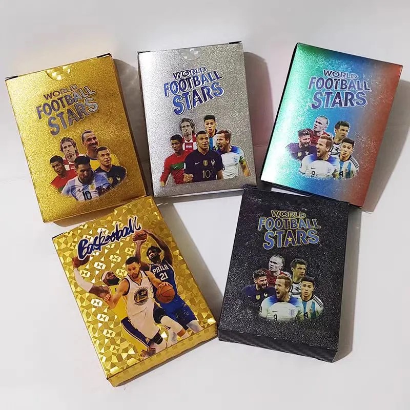 Picture of 54Pc World Football Stars Silver Waterproof Plastic Cards - 54 Pieces Silver FIFA Card