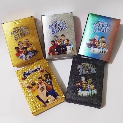 Picture of 54Pc World Football Stars Silver Waterproof Plastic Cards - 54 Pieces Silver FIFA Card