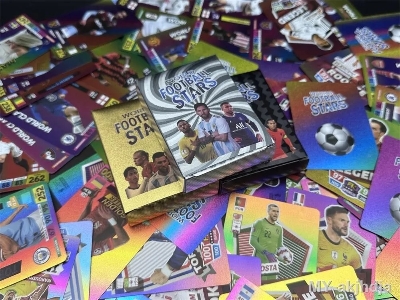 Picture of 54Pc World Football Stars Silver Waterproof Plastic Cards - 54 Pieces Silver FIFA Card