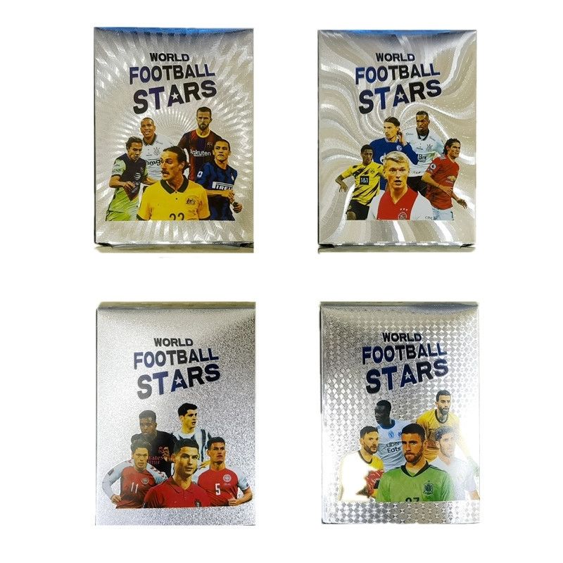 Picture of 54Pc World Football Stars Silver Waterproof Plastic Cards - 54 Pieces Silver FIFA Card