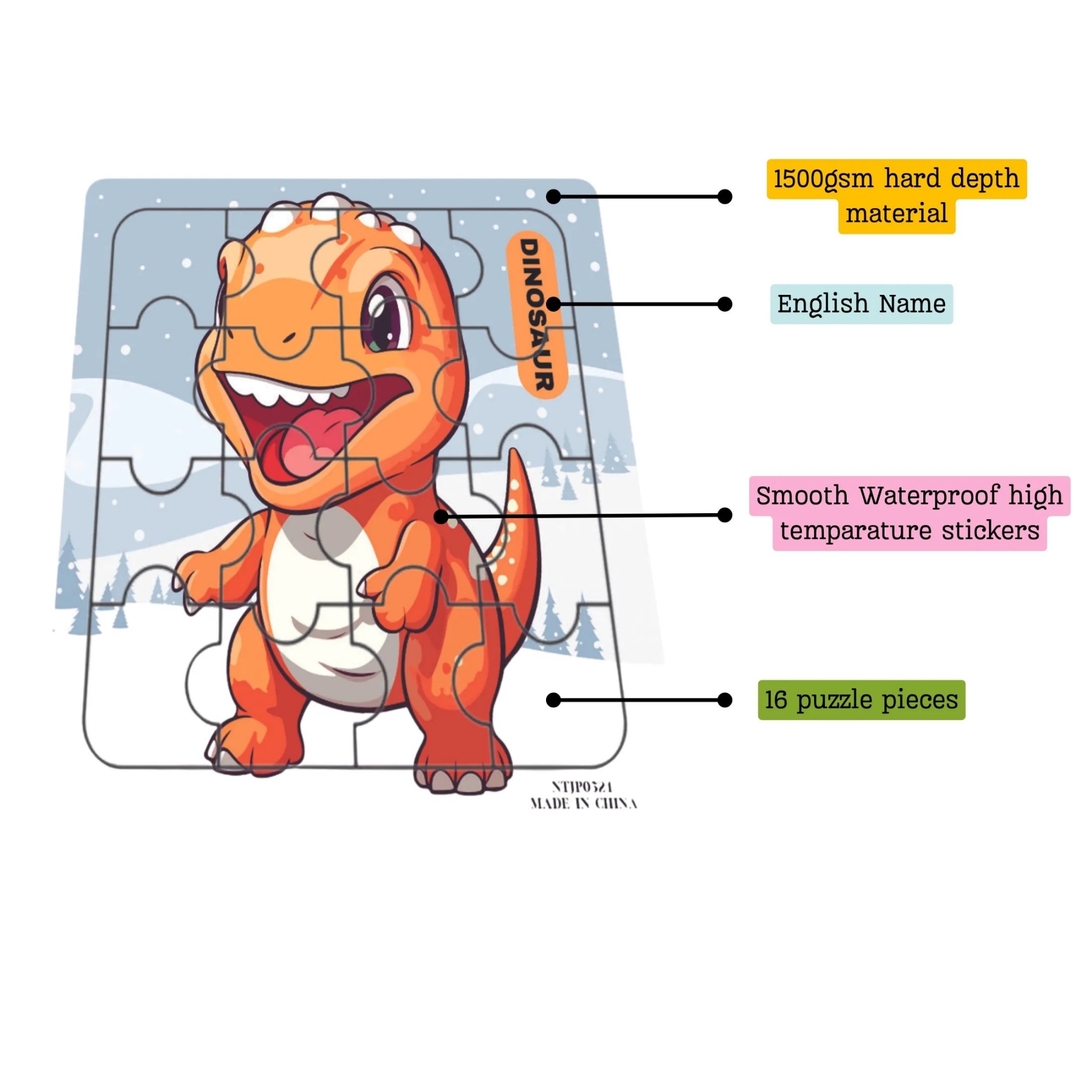 Picture of 3D Jigsaw Puzzle Anime Set 3 Puzzle Designs in 1 Set - 6 Inch puzzles for children & adult, friends and family - 16 Pc Puzzle of Naruto , Demon Slayer , One Piece Cartoon Puzzles