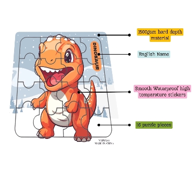 Picture of 3D Jigsaw Puzzle Anime Set 3 Puzzle Designs in 1 Set - 6 Inch puzzles for children & adult, friends and family - 16 Pc Puzzle of Naruto , Demon Slayer , One Piece Cartoon Puzzles