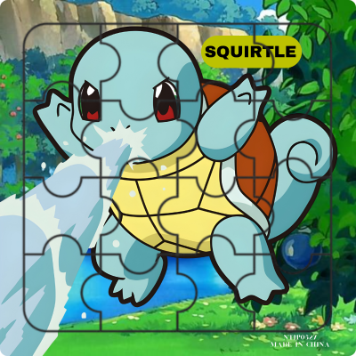 Picture of 3D Jigsaw Puzzle Pokemon Set 3 Puzzle Designs in 1 Set - 6 Inch puzzles for children & adult, friends and family - Pikachu Squirtle Mew 16 Pc Puzzle