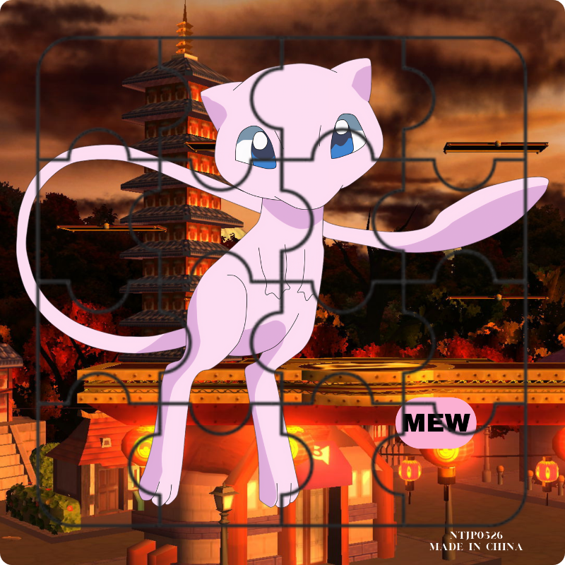 Picture of 3D Jigsaw Puzzle Pokemon Set 3 Puzzle Designs in 1 Set - 6 Inch puzzles for children & adult, friends and family - Pikachu Squirtle Mew 16 Pc Puzzle