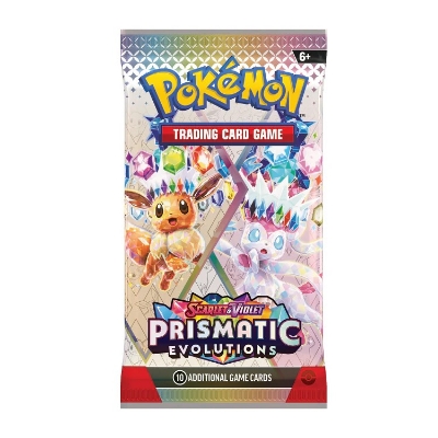 Picture of Pokemon TCG Prismatic Evolutions 10 Cards in 1 Pack Mastercopy - Scarlet & Violet Set Booster Pack Bundle