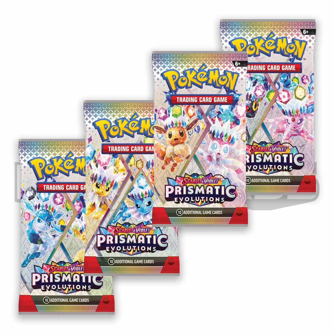 Picture of Pokemon TCG Prismatic Evolutions 10 Cards in 1 Pack Mastercopy - Scarlet & Violet Set Booster Pack Bundle