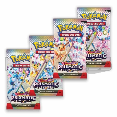 Picture of Pokemon TCG Prismatic Evolutions 10 Cards in 1 Pack Mastercopy - Scarlet & Violet Set Booster Pack Bundle