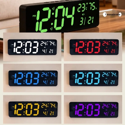 Picture of 15" Bluetooth time LED Wall clock RGB Display Alarm Clock Best Price in Bangladesh  Guaranteed