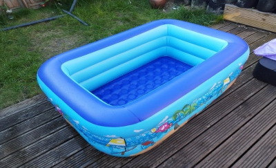 Picture of 150cm Inflatable Swimming Pool with Inflatable Soft Floor, Cool Summer Swimming for Kids and Family, Blow Up Pool for Backyard, Garden, Indoor or Outdoor.