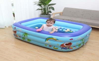 Picture of 150cm Inflatable Swimming Pool with Inflatable Soft Floor, Cool Summer Swimming for Kids and Family, Blow Up Pool for Backyard, Garden, Indoor or Outdoor.