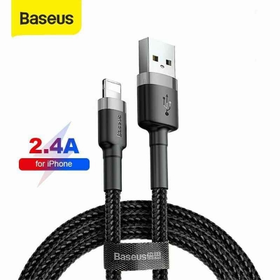 Picture of Baseus USB Cable for iPhone 11 12 Pro Max Xs Xr X 2.4A Fast Charging Cable for iPhone Cable 7 SE 8 Plus Charger for iPad air-1M