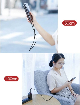 Picture of Baseus USB Cable for iPhone 11 12 Pro Max Xs Xr X 2.4A Fast Charging Cable for iPhone Cable 7 SE 8 Plus Charger for iPad air-1M