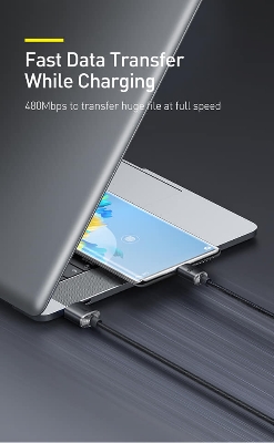 Picture of Baseus 100W USB Type C Cable for All Phone Supercharge 5A 100W Fast Charging USB-C Charger Cable for Phone Cord