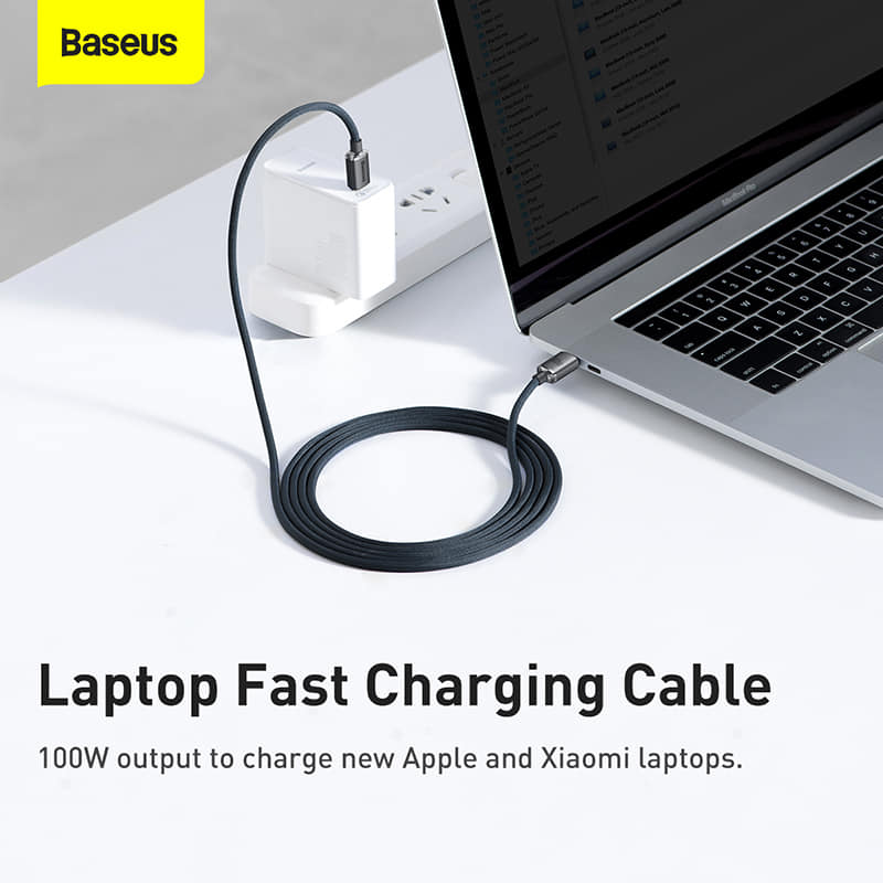 Picture of Baseus type-c to type-c 100w crystal shine series fast charging data cable(1.2m)