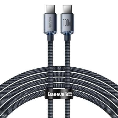 Picture of Baseus type-c to type-c 100w crystal shine series fast charging data cable(1.2m)