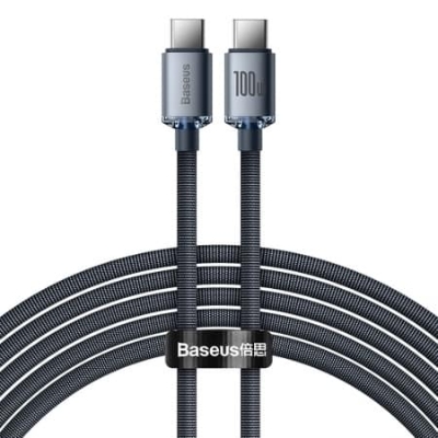 Picture of Baseus type-c to type-c 100w crystal shine series fast charging data cable(1.2m)