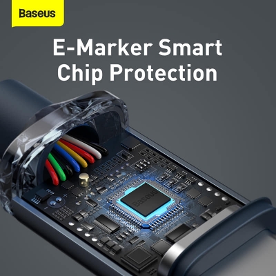 Picture of Baseus type-c to type-c 100w crystal shine series fast charging data cable(1.2m)