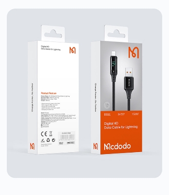 Picture of MCDODO CA-1060 Lightning 1.2M Digital Display Fast Charging Data Cable Black