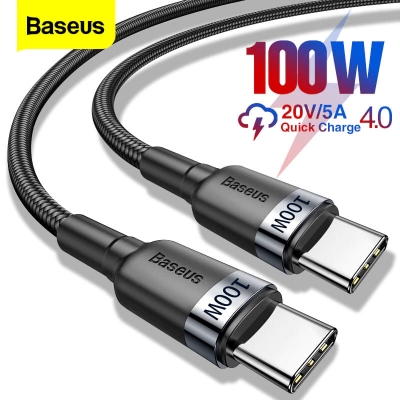 Picture of Baseus 100W USB C To USB Type C Cable USBC PD Fast Charger Cord USB-C Type-c Cable 2M
