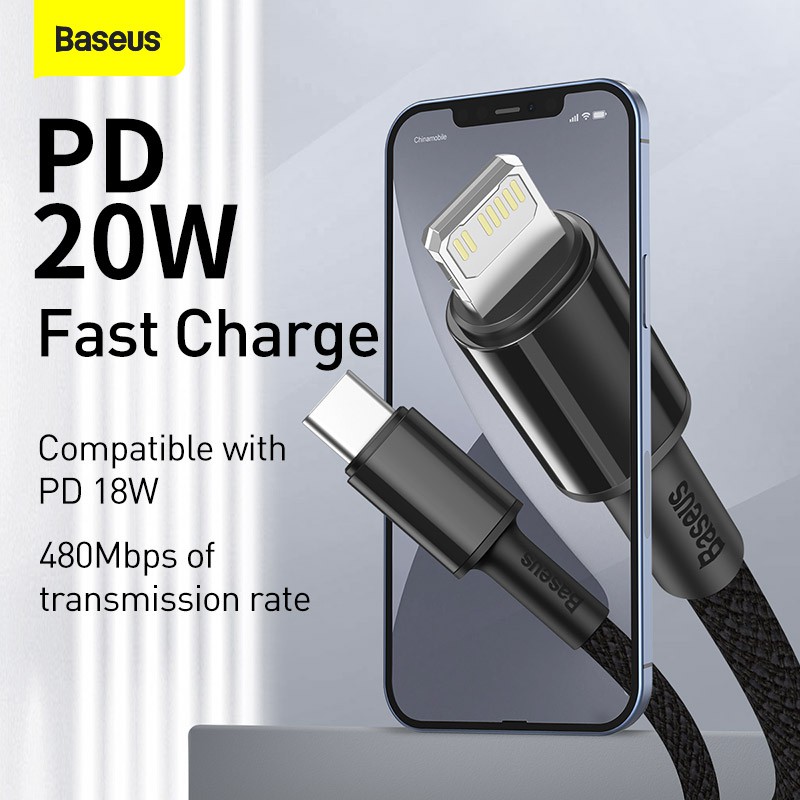 Picture of Baseus type C to Lighting Cable-20W 1M for iphone 11 12 13 SE - Cable Protector