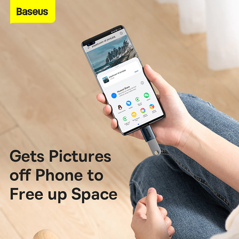 Picture of Baseus OTG Ingenuity Series Mini OTG Adaptor Type-C to USB-A 3.1 Black